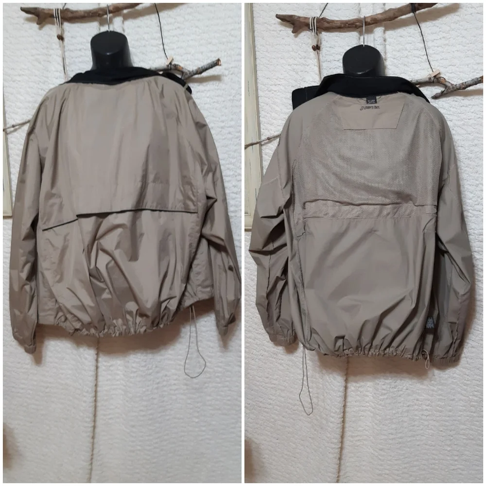 St Johns Bay Mens Jacket XXL B15 Long Sleeve Spring Weather Neutral Tan